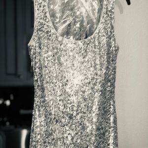 Beautiful silver sequin dress